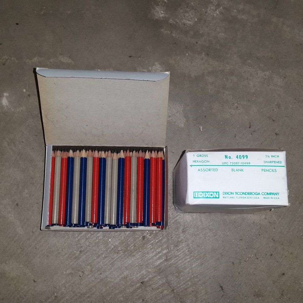 Dixon Golf Pencils 3-1/2"  Asst Colors 144/box